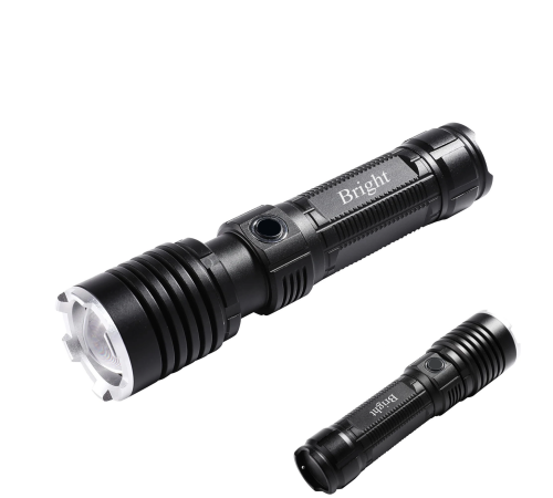 Bright Ght-5761 Xp90 Led 3 Mod Zoomlu Yağmur Suyu Geçirmez Şarjlı El Feneri 26650 Pilli