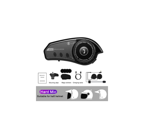 Bt35 Kask Kulaklık Bluetooth 5.0 Motosiklet Interkom Su Geçirmez Kablosuz Kulaklık