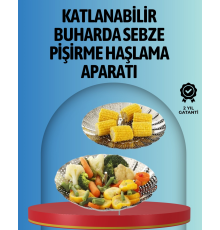 Buharda Pişirme İçin Paslanmaz Çelik Sebze Sepeti – Tüm Tencerelere Uyumlu, Kolay Temizlik