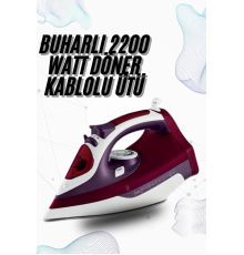 Buharlı Kablolu Ütü 2200 Watt Kireçlenme Önleyici Şok Buharlı