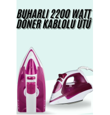 Buharlı Ütü 2200 Watt Seramik Tabanlı Taşınabilir Kablolu Ütü