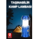 Büyük Boy Güneş Enerjili Kamp Feneri Işıldak Lamba USB Şarjlı