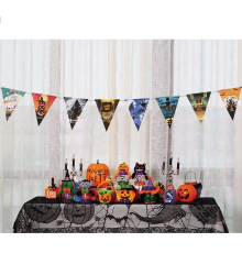 Cadılar Bayramı Halloween Flama Bayrak Banner Süs 8 Li 3 Metre