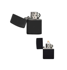 Çakmak Parlak Siyah Zippo Benzinli Çakmak Cep Boy Doldurulabilir