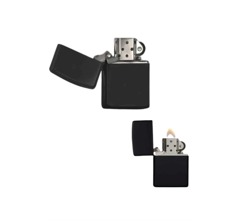 Çakmak Parlak Siyah Zippo Benzinli Çakmak Cep Boy Doldurulabilir Çakmak Parlak Siyah Zippo Benzinli Çakmak Cep Boy Doldurulabilir