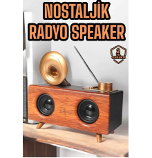 Çalar Radyo Müzik Kutusu Nostaljik Hoparlör Speaker