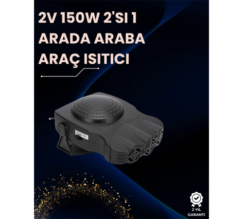 Ön Cam Buz Çözücü ve Fan | 12V Araç İçi Isıtıcı, Full Havalandırmalı, ABS Gövdeli