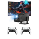 Çift Kollu Game Box Projeksiyon Cihazı Kumandalı Android Tv Dahili Hoparlör