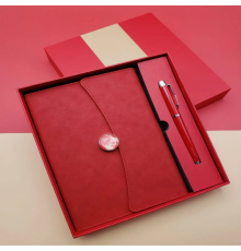 Çizgili Defter Ve Metal Kalem Seti