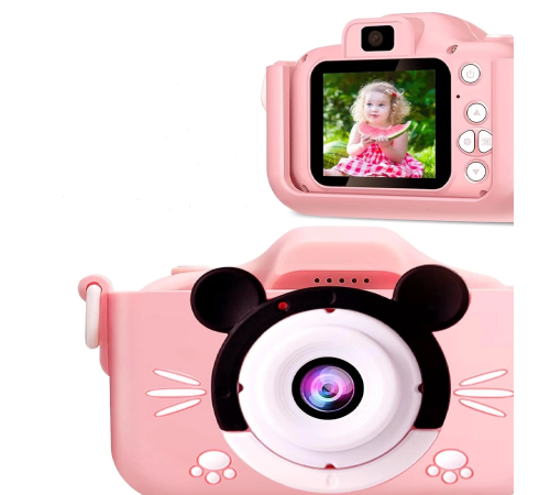 Çocuk Dijital Fotoğraf Makinası 20 Mp Video Kaydedici 2.0 İnç Çift Kameralı