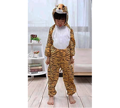 Çocuk Kaplan Kostumu - Aslan Kostümü 4-5 Yaş 100 Cm Çocuk Kaplan Kostumu - Aslan Kostümü 4-5 Yaş 100 Cm