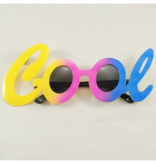 Cool Yazılı Rengarenk Parti Gözlüğü 21x8 Cm