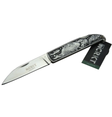 Cr 0102 Kamp Çakı 20 Cm - Balık Desenli Metal Sap, Kılıflı, Kutulu
