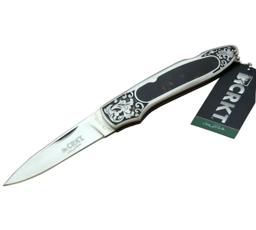 Cr 0128 Khv Kamp Çakı 18 Cm - Metal Desenli Sap, Kılıflı, Kutulu