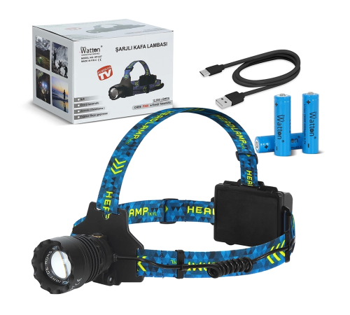 Cree P360 - 12,000 Lümen Şarjlı Kafa Lambası  Wt-627