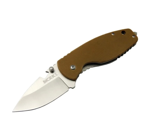 Crkt 3329 Brw Heat Kamp Çakı 18cm - Metal Sap, Kılıflı, Açacaklı, Perçinli