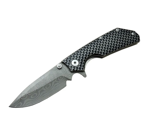 Damascus Dms 2 16 Gri Kamp Çakı 21cm- Yarı Otomatik, Kemerlikli, Metal Sap
