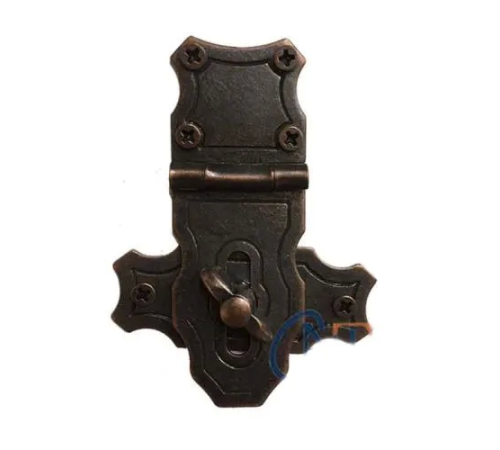 Dekoratif Anahtarlı Sandık Askısı - 40x55mm, Oksit, 1 Adet Dekoratif Anahtarlı Sandık Askısı - 40x55mm, Oksit, 1 Adet