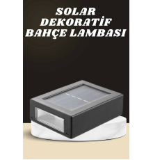 Dekoratif Duvar Lambası Solar Güneş Enerjili Bahçe Aydınlatması