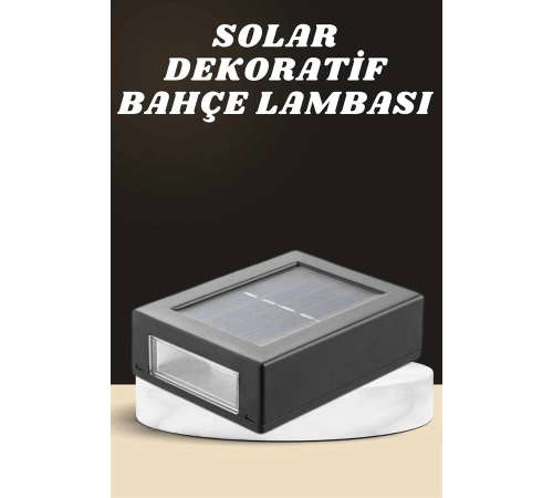 Dekoratif Duvar Lambası Solar Güneş Enerjili Bahçe Aydınlatması