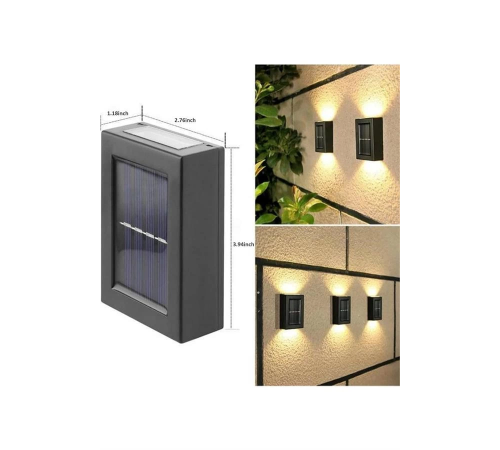 Dekoratif Duvar Lambası Solar Güneş Enerjili Bahçe Aydınlatması