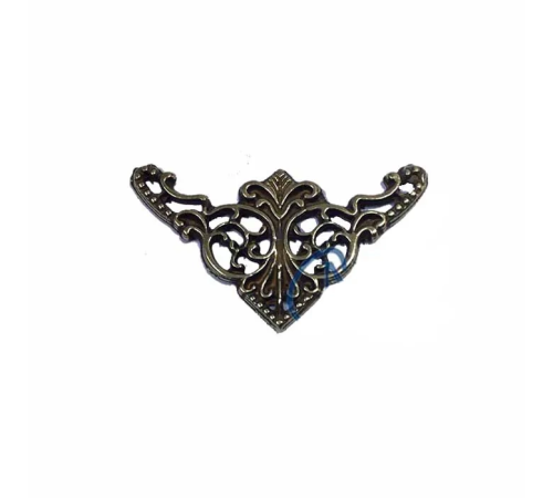 Dekoratif Köşe Süsü, Köşelik - Küçük, 19x34mm, Antik, 1 Adet