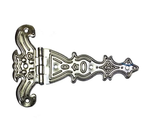 Dekoratif, Sac Tek Kuyruklu Menteşe - 69x102 Mm, Büyük, Nikel, 1 Adet Dekoratif, Sac Tek Kuyruklu Menteşe - 69x102 Mm, Büyük, Nikel, 1 Adet