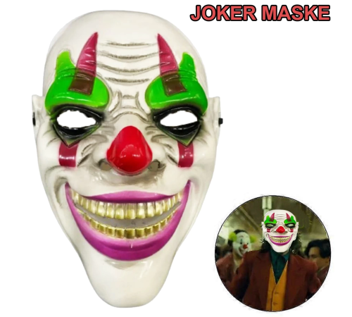 Delirten Gülüş Psikopat Palyaço Temalı Joker Maskesi