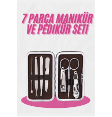 Deri Çanta Hediyeli 7 Parça Manikür-Pedikür Tırnak Bakım Seti