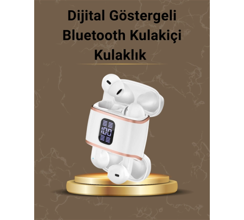 Dijital Göstergeli Bluetooth Kulakiçi Kulaklık – 4’lü Paket, Gürültü Engellemeli