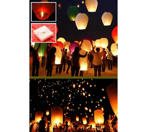 Dilek Feneri Gece Gökyüzü Dilek Balonu Dilek Feneri Gece Gökyüzü Dilek Balonu