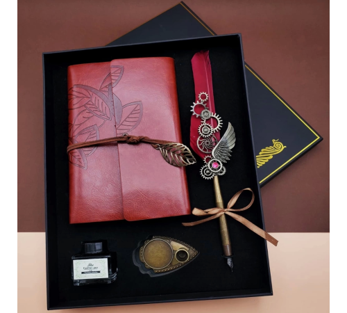 Divit Hokka Defter Ve Tüylü Kalem Seti Divit Hokka Defter Ve Tüylü Kalem Seti