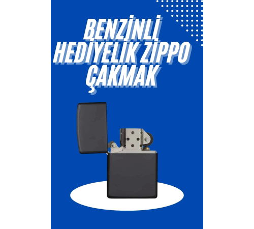 Doldurulabilir Siyah Benzinli Çakmak Metalik Doldurulabilir Siyah Benzinli Çakmak Metalik