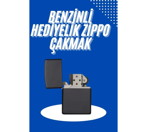 Doldurulabilir Siyah Benzinli Çakmak Metalik Doldurulabilir Siyah Benzinli Çakmak Metalik