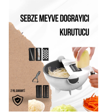 Döner Mekanizmalı Rende Bıçaklı Sebze Dilimleyici Seti