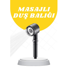 Duş Başlığı Yüksek Basınçlı Masaj Taraklı 3 Kademeli
