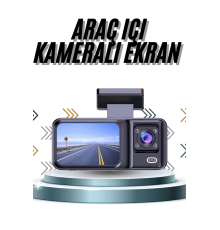DVR Araç İçi Kamera Ön ve İç Kamera 2 İnç Ekranlı Çift Kamera