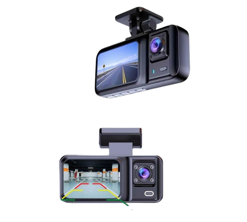 DVR Araç İçi Kamera Ön ve İç Kamera 2 İnç Ekranlı Çift Kamera