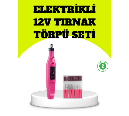 Elektrikli Manikür Pedikür Törpü Seti 6 Başlıklı