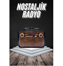 Eskitme Nostalji Tasarımlı Bluetoothlu Nostalji Radyo Ahşap Nostaljik Görünümlü