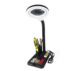 Esnek 5x /10x,40 Led Işıklı Büyüteç ,lamba  Büyüteç Okuma, Çalışma Lehim Masa Lambası A808