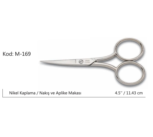 Europe Az Kalın Nakış Makası Süper Kalite No:4,5 11,43 Cm Europe Az Kalın Nakış Makası Süper Kalite No:4,5 11,43 Cm