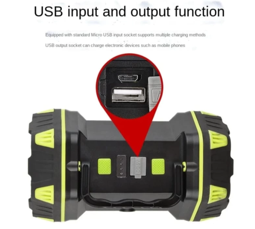 F-262 Yeni Güçlü Çift Taraflı Taşınabilir Spot Ve Işıldak Usb Powerbank Şarjlı Fener F-262 Yeni Güçlü Çift Taraflı Taşınabilir Spot Ve Işıldak Usb Powerbank Şarjlı Fener
