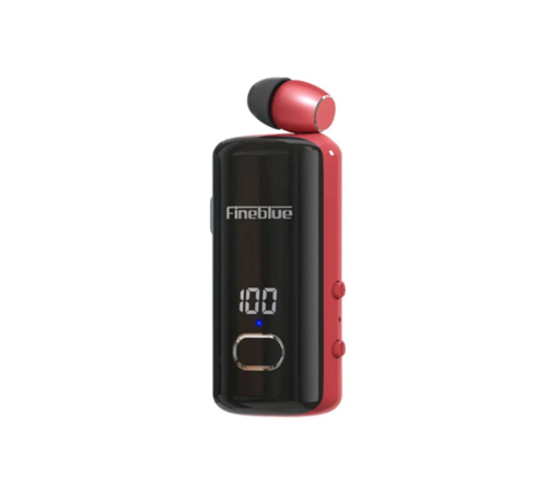 F580 Dijital Göstergeli Makaralı Titreşimli Bluetooth Kulaklık Kırmızı