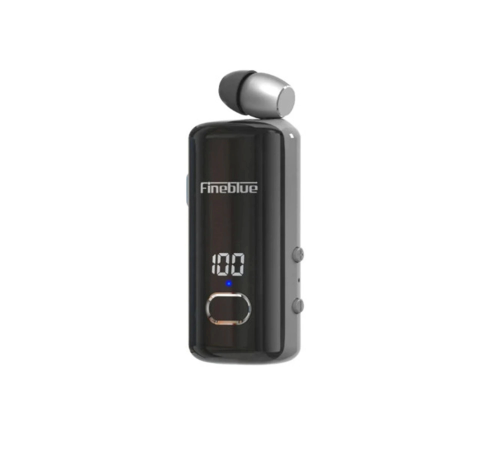F580 Dijital Göstergeli Makaralı Titreşimli Bluetooth Kulaklık Siyah