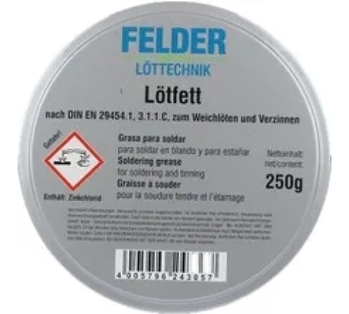 Felder Lötfett Lehim Pastası 250 Gr Felder Lötfett Lehim Pastası 250 Gr