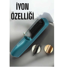 Fön Tarak Sıkı Dişli Şarjlı Taşınabilir Saç Düzleştirici