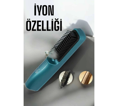 Fön Tarak Sıkı Dişli Şarjlı Taşınabilir Saç Düzleştirici Fön Tarak Sıkı Dişli Şarjlı Taşınabilir Saç Düzleştirici