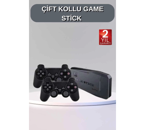 Game Stick 20000 Oyun Kablosuz Çift Kol Retro Oyunlar Game Stick Atari 2.4g 4K Game Stick 20000 Oyun Kablosuz Çift Kol Retro Oyunlar Game Stick Atari 2.4g 4K