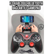 Game Stick Android Uyumlu Gamepad X3 Standlı Oyun Kolu Bluetooth Bağlantılı